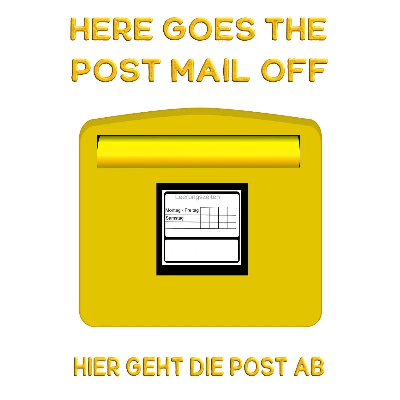 Here goes the post mail off. Hier geht die Post ab