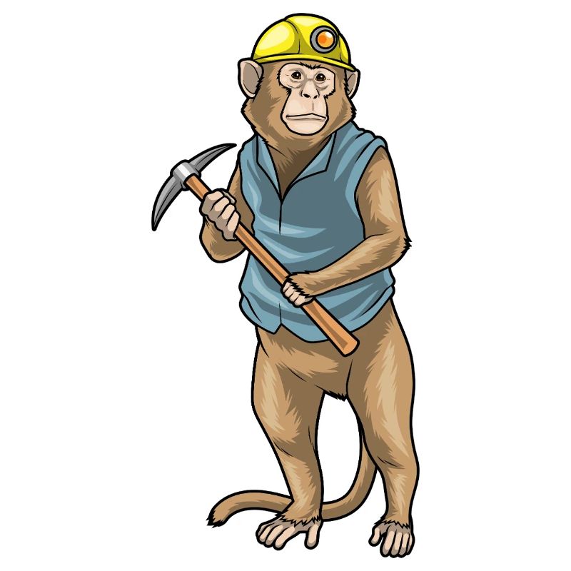 Monkey Miner Pioche Exploitation minière