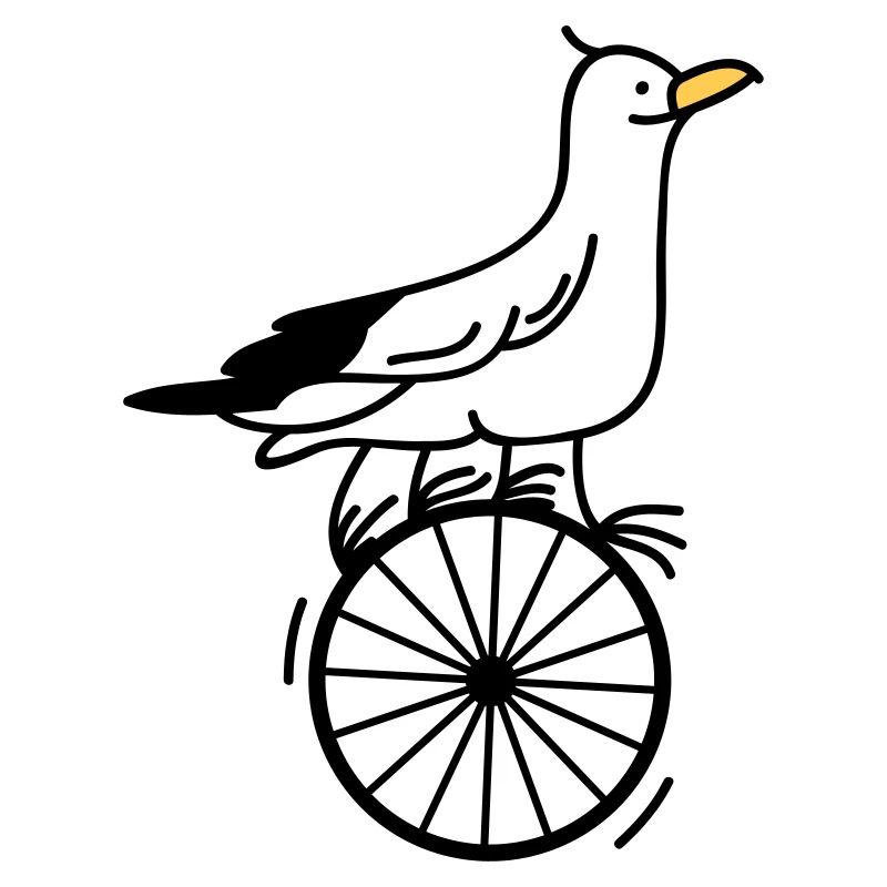 begabte Möwe