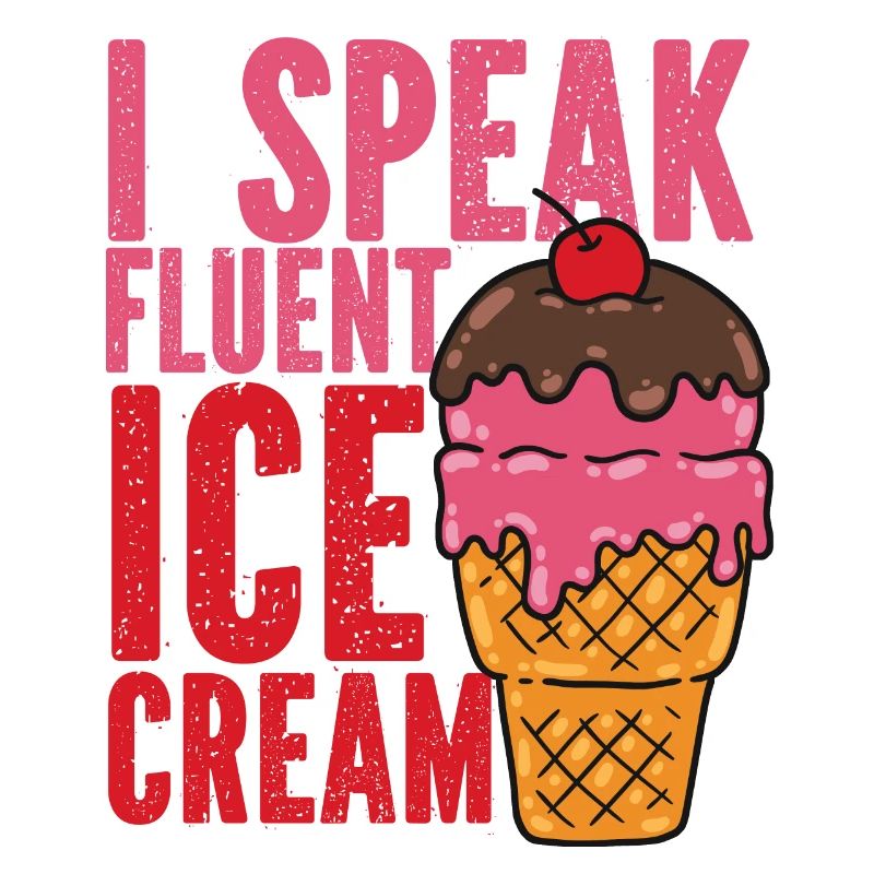 Crème glacée Cone Sundae Je parle