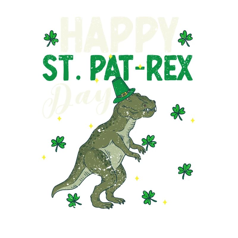 Joyeux jour St.Pat-Rex Saint Patrick dinosaure