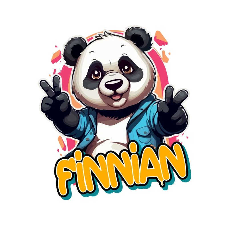 FINNIEN - Beau nom de garçon avec panda cool