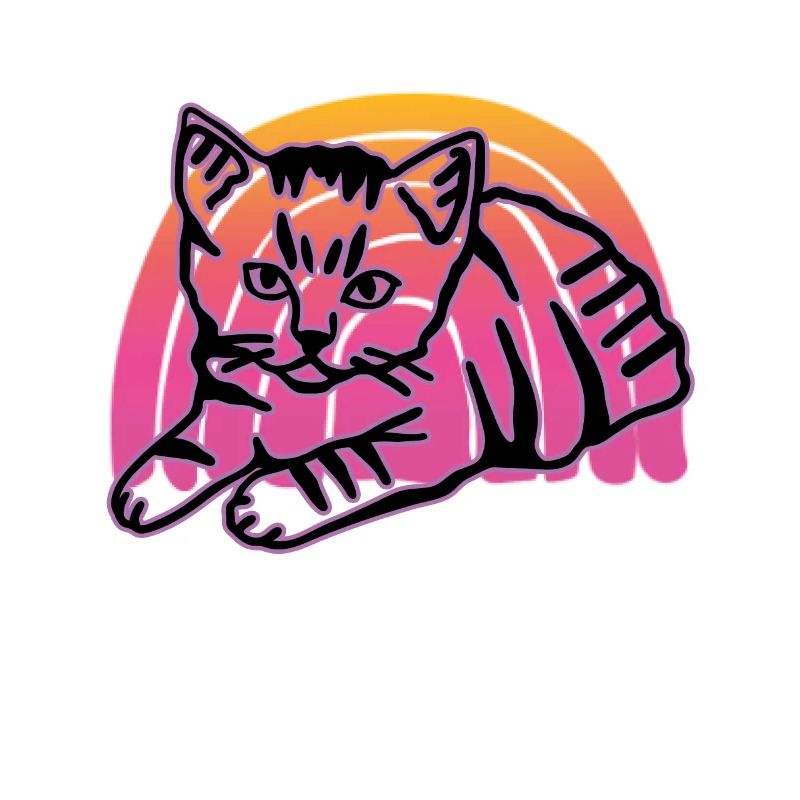 Chat graphique Retro Cat pour les propriétaires de chats