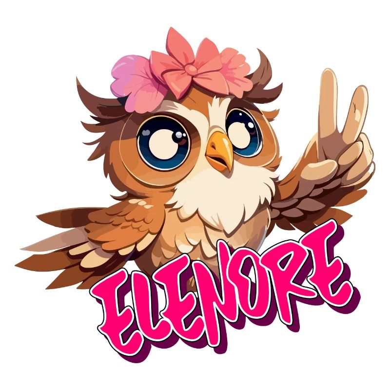 ELENORE - Schöner Mädchen Name mit süßer EULE