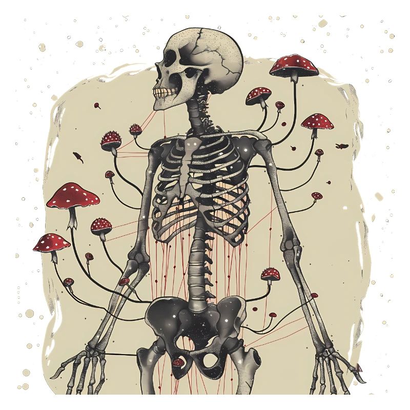 Morbid Horror Toadstool Skeleton