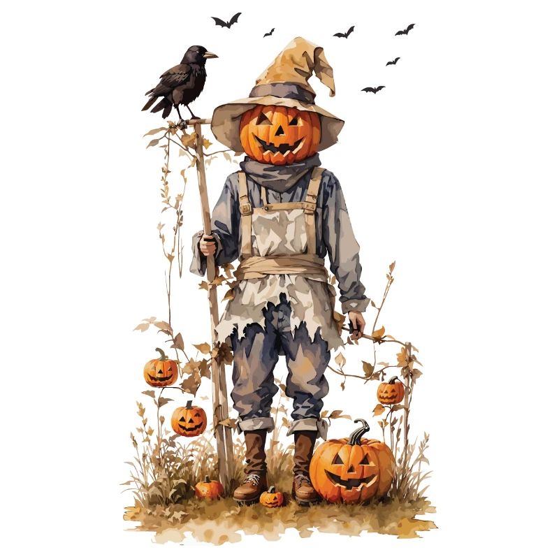 Herbstliche Vogelscheuche Halloween Ästhetik
