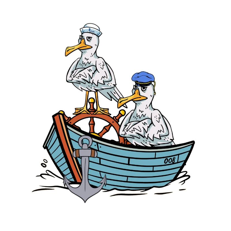 Maritime Möwen Möwe Seemänner Seefahrer Reise Boot