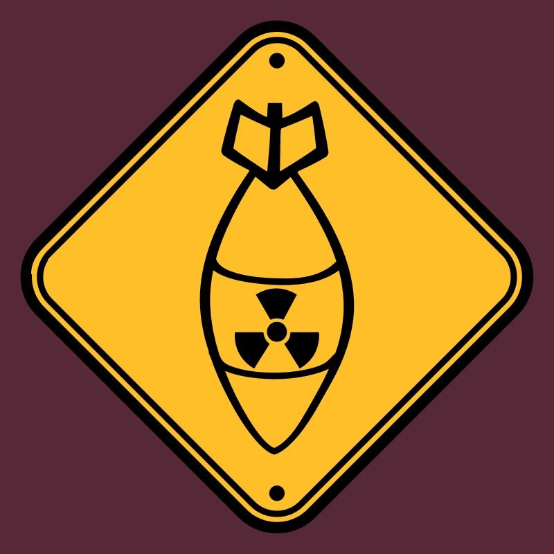 shield danger caution warning caution atomic bomb r