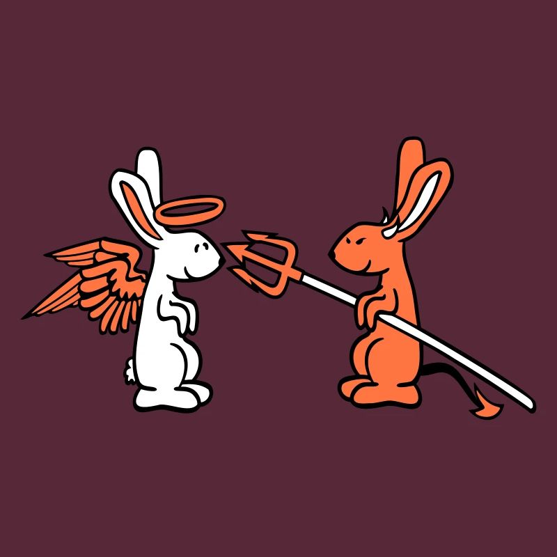 Rabbit Angel Conscience Devil Demon Evil Satan Hell