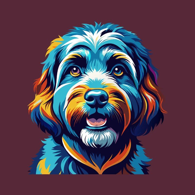 Cockapoo Hunderasse Bunt Karikatur Kawaii
