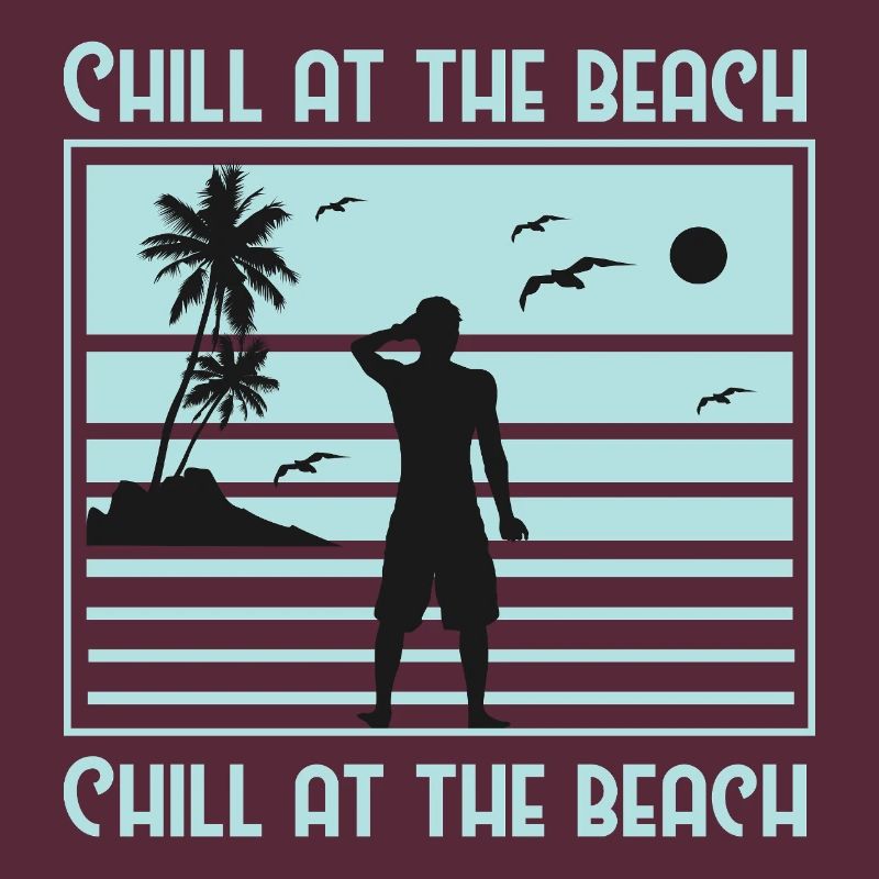 Conception de silhouette de plage décontractée