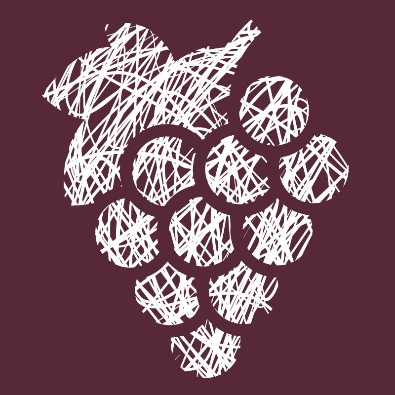 Grape Scribble Painted White Idée cadeau
