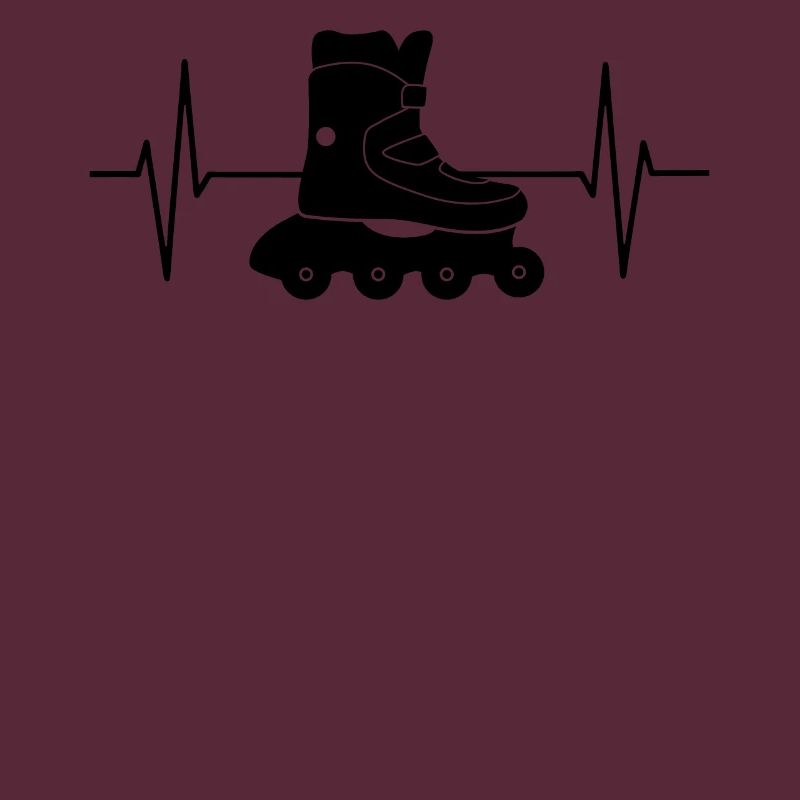 Inline skating gift rollerblading EKG line