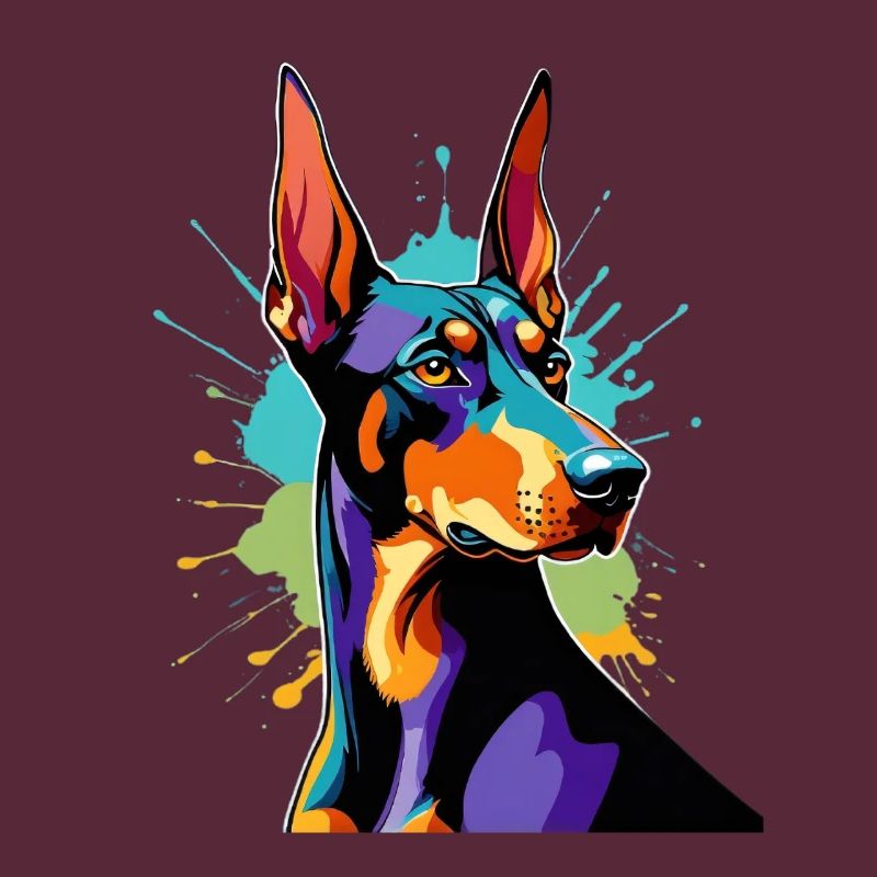 Farbexplosion Dobermann