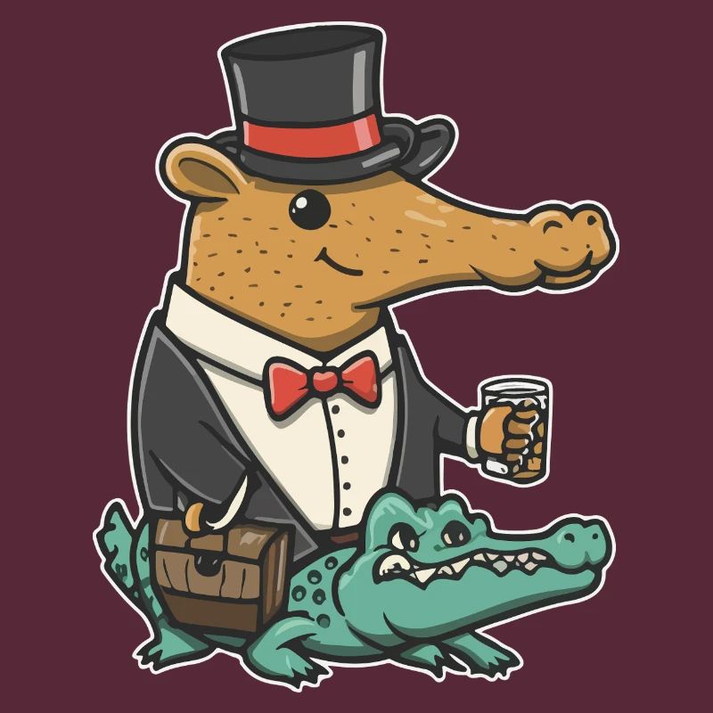 Capybara Dapper Krokodil