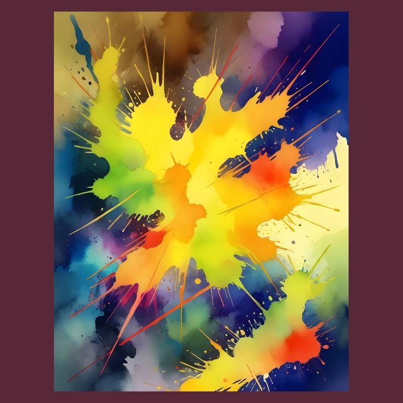Explosion de couleur Éclaboussure abstraite