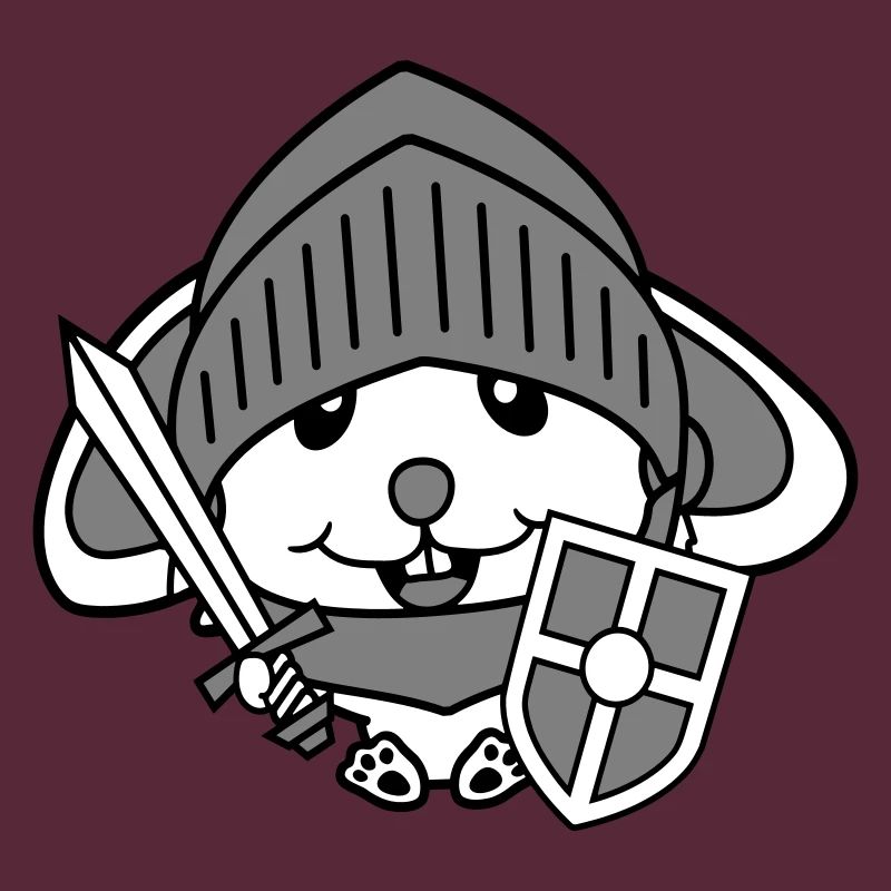 Lapin Chevalier Épée Bouclier Armure Casque Château Héros