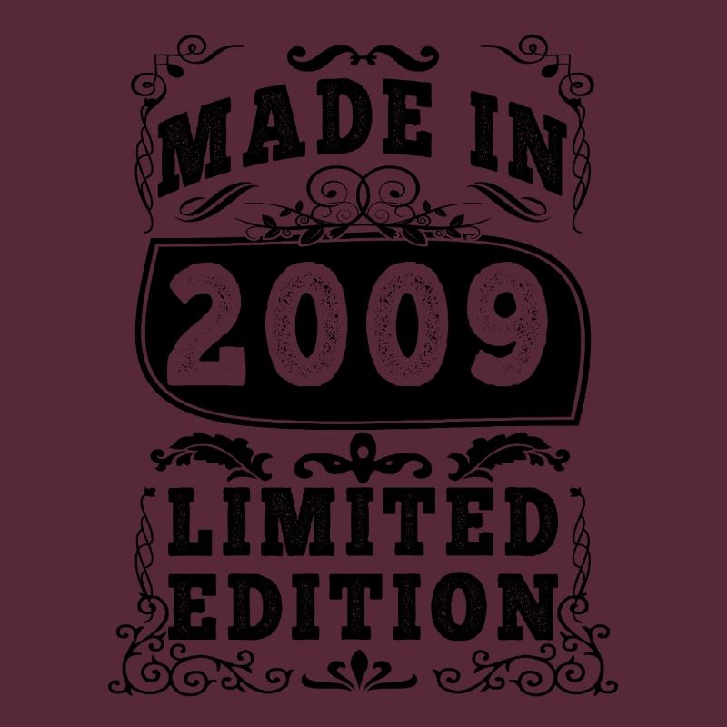 2009 Original 2009 Vintage Vintage rétro anniversa