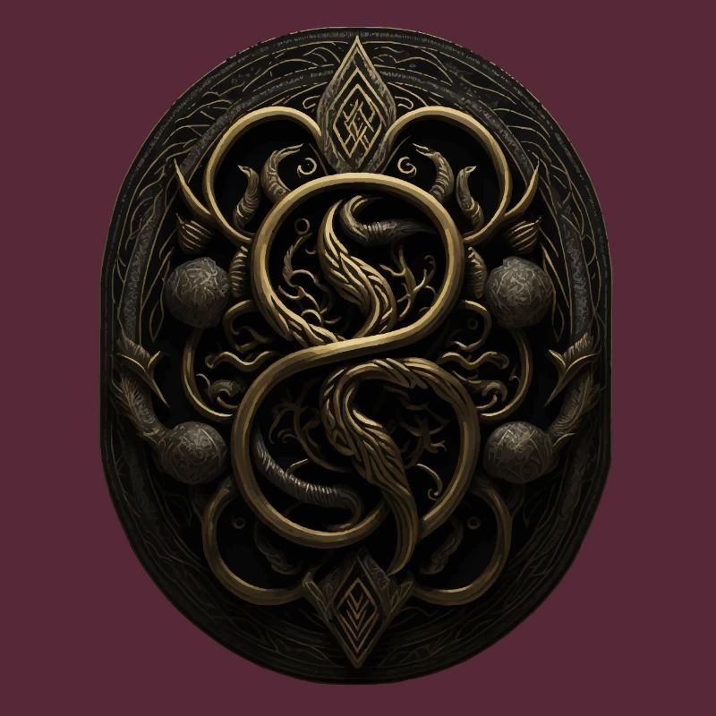 Monogramme Maya noir et or