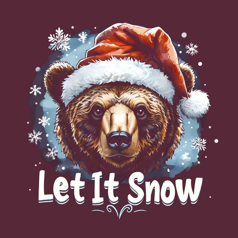 Laisser neiger - Conception d’ours de Noël
