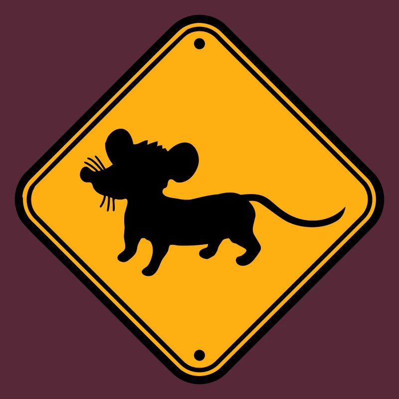 Evil Mouse Bouclier Avertissement Attention Attention Danger
