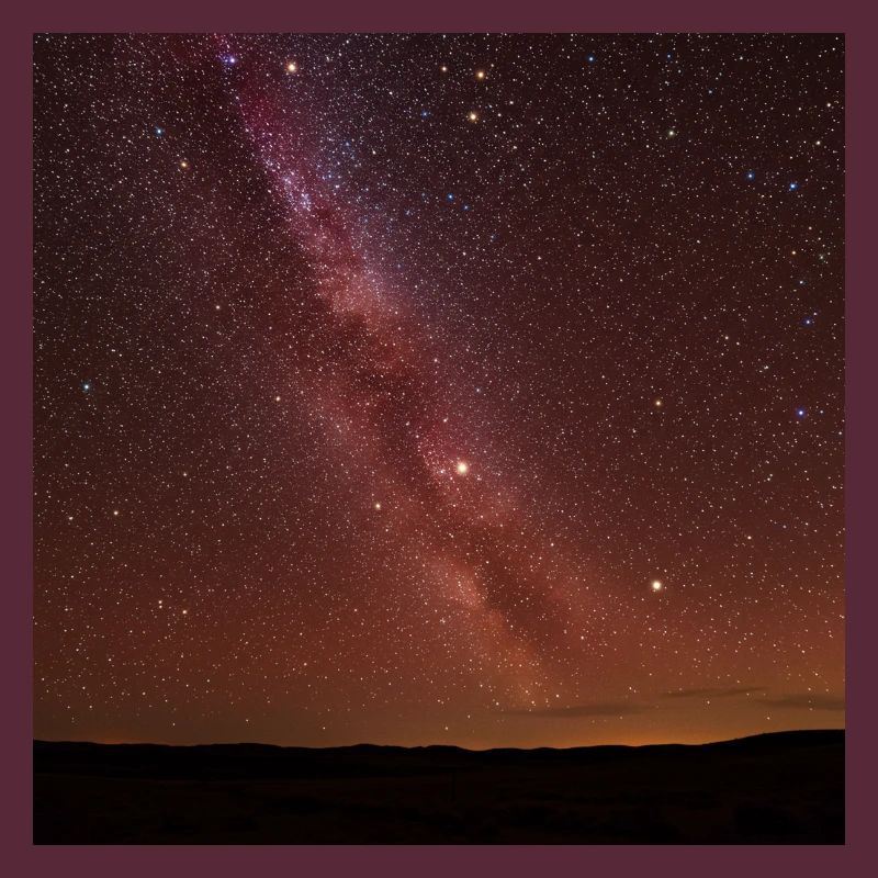 Starry sky comparison image