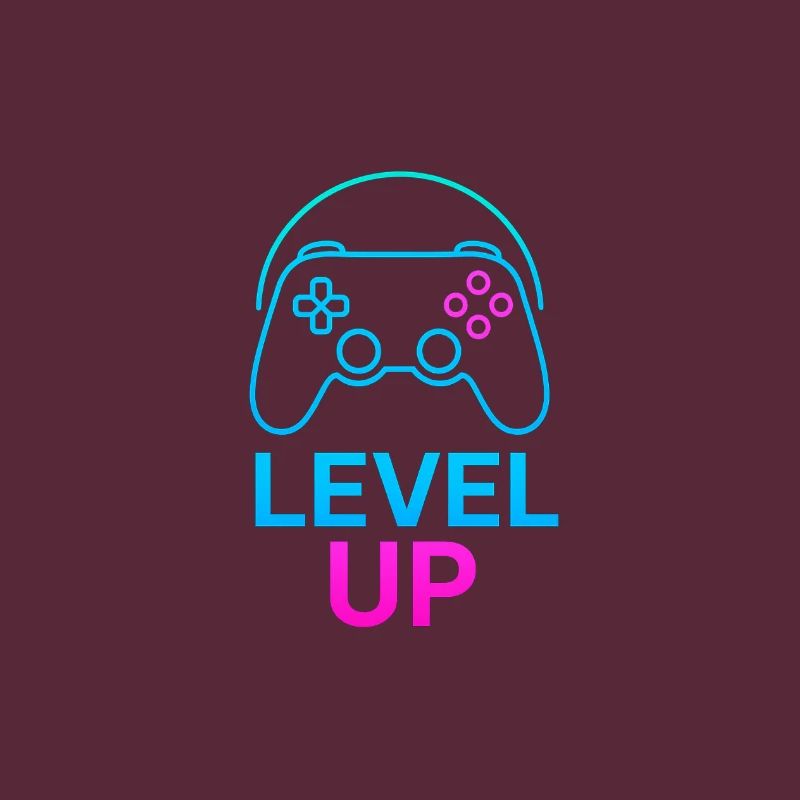 Level Up Neon Controller Grafik