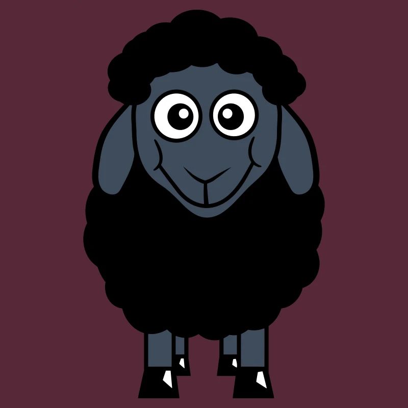 Black Sheep Small Cute Cute Lamb Cool Comic