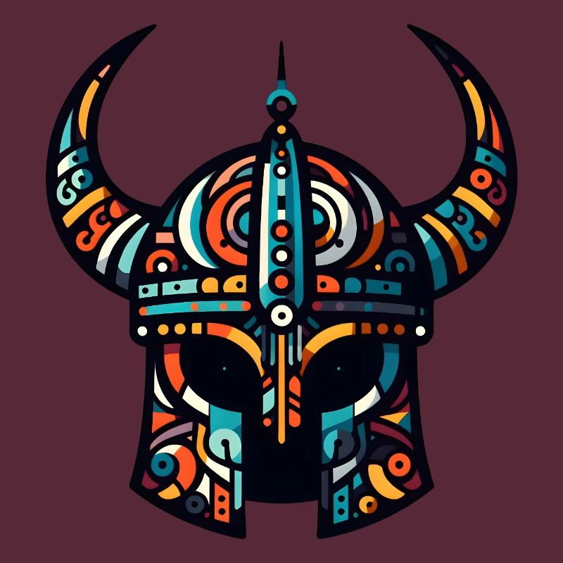Wikingerhelm mit abstraktem Muster