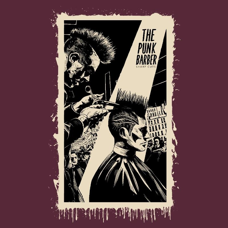 Punk barber sharp cuts