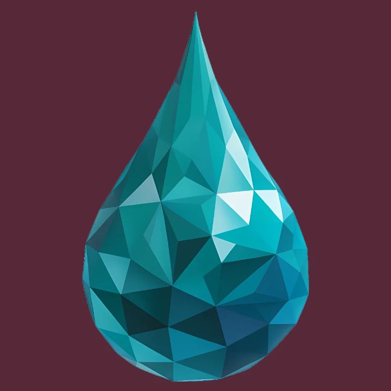 Water Drop - Cool Low Poly Logo