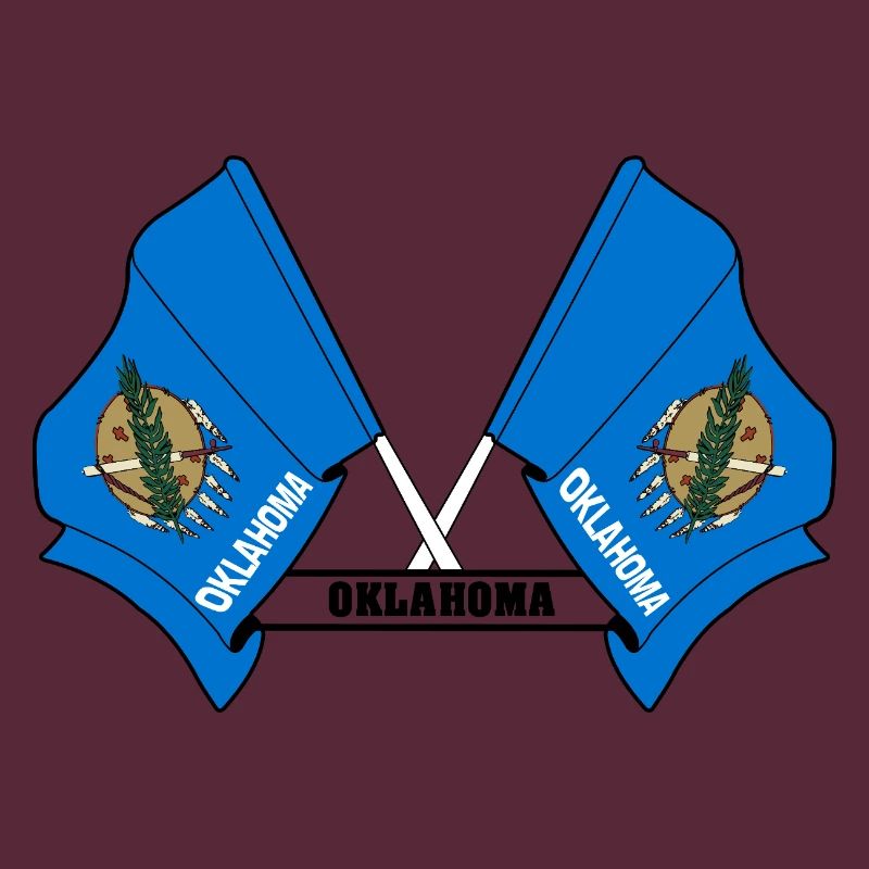 Two flags text OKLAHOMA