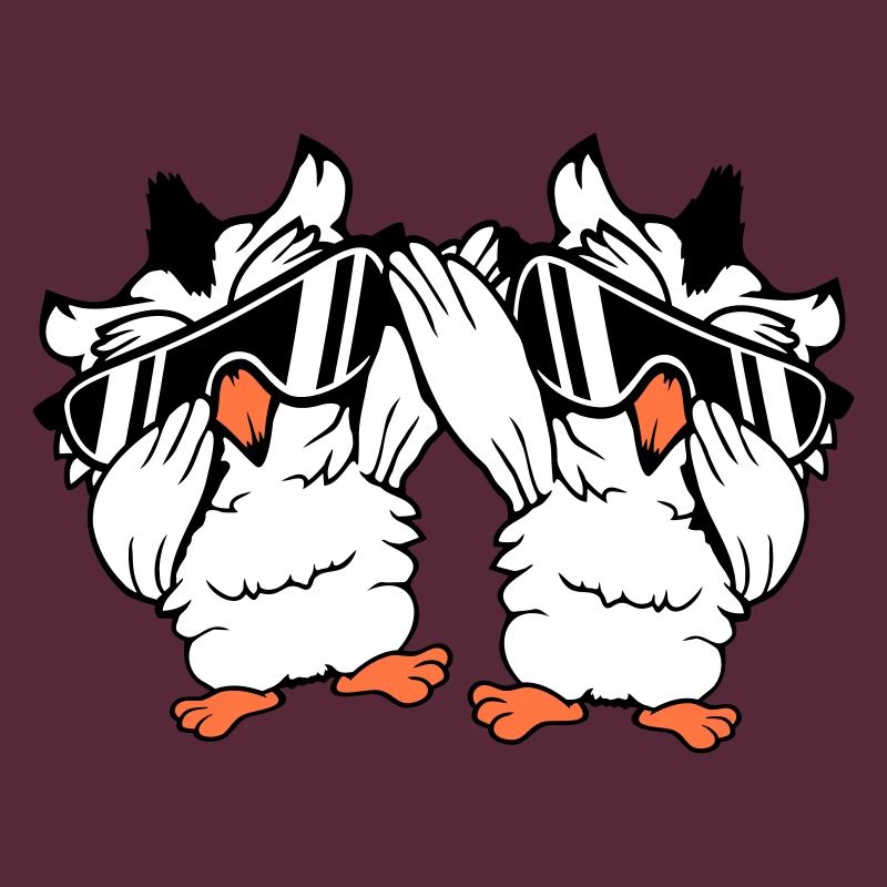 2 Eulen Dabbing Dab Dance Pose Geste Sonnenbrille