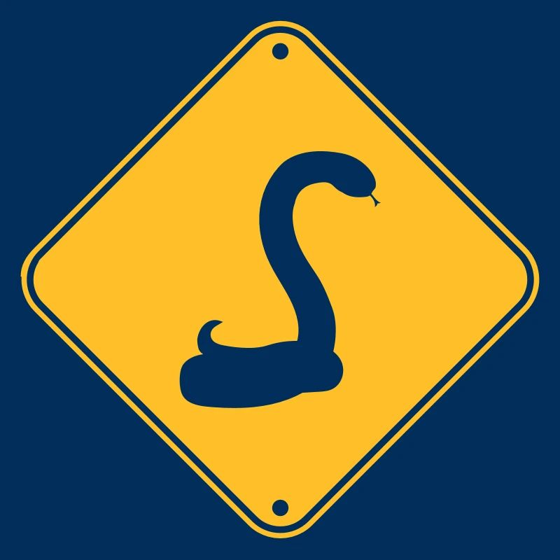 warning blindfold snake caution caution h
