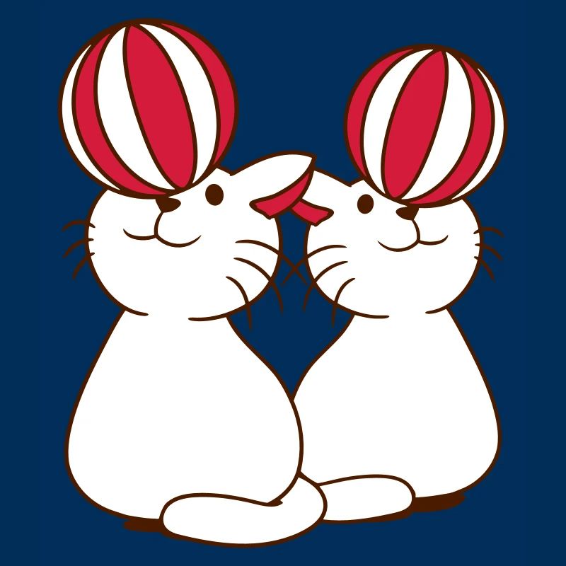 2 chats jouant au ballon Support de ballon de plage Fun Circus