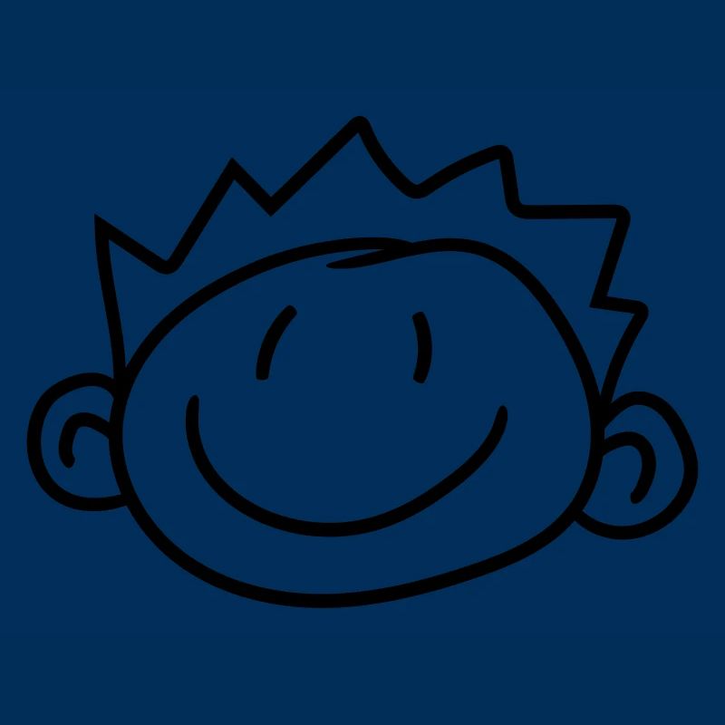 head face child painted scribble comic cartoon jun