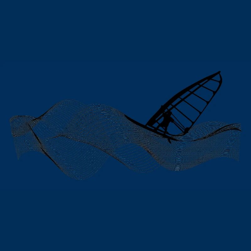 Windsurfer on wave structure