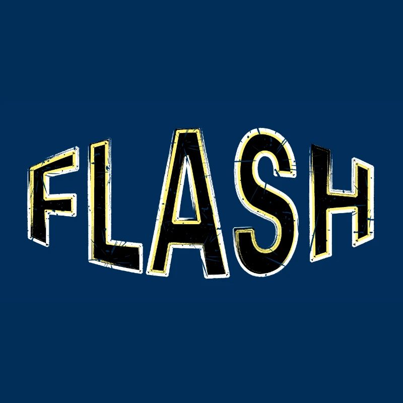 FLASH label with flashes