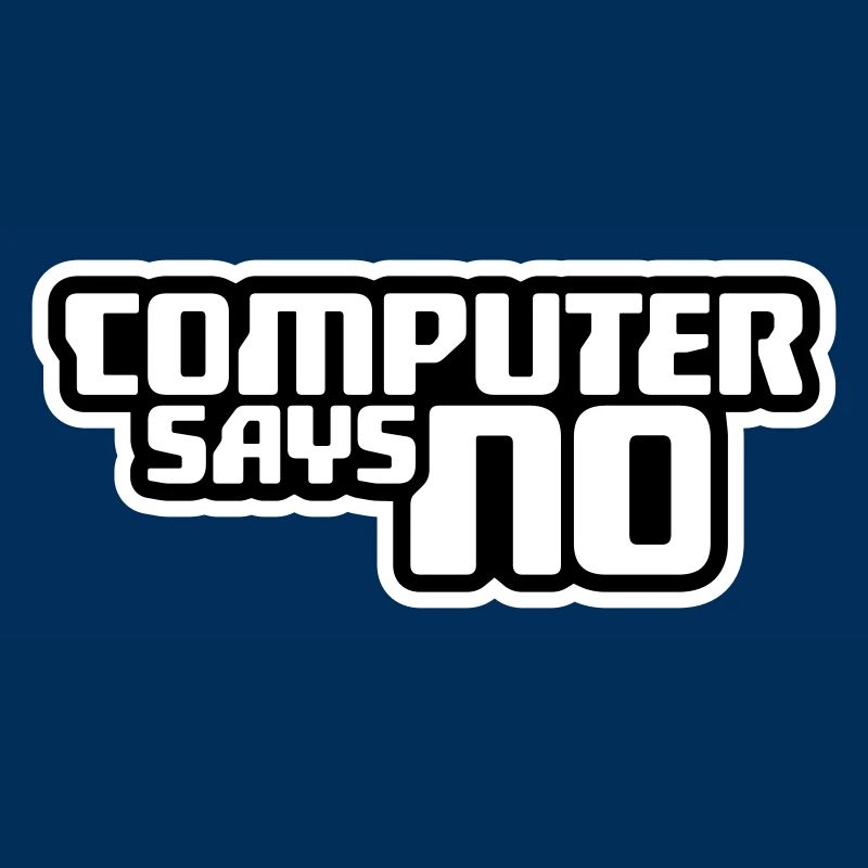 L’ordinateur dit pas de technique drôle de nerd programmeur