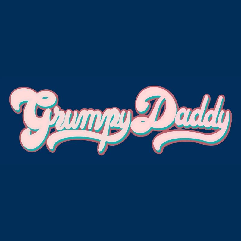 Grumpy Daddy Retro Script - Farbe "Sports Bra"