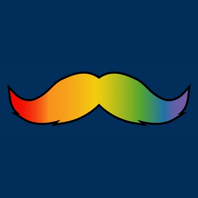 Regenbogen Bart queer schwarz