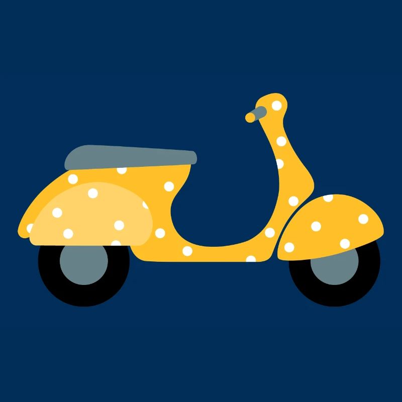 Scooter Dots Yellow Pattern Points Holiday Summer Fun