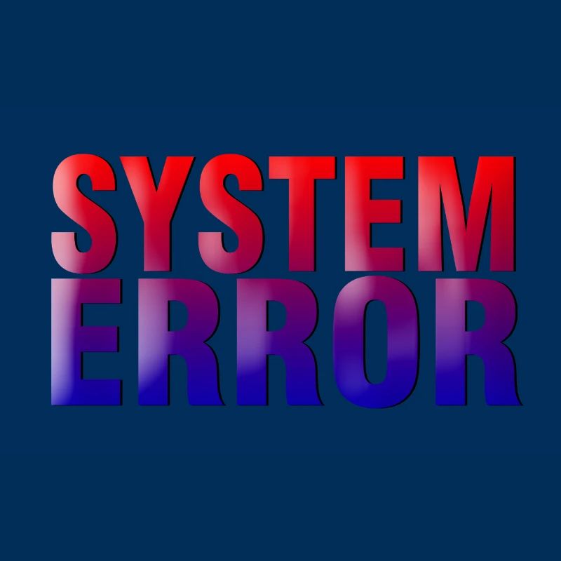 System Error Gradient Typo
