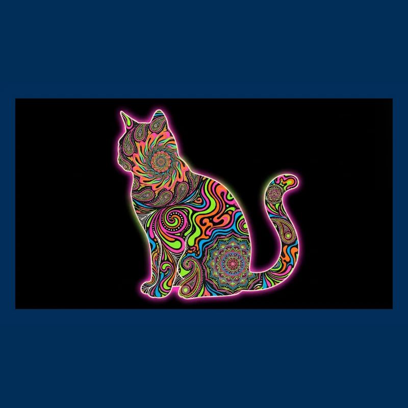 Psychedelic Cat Patterns