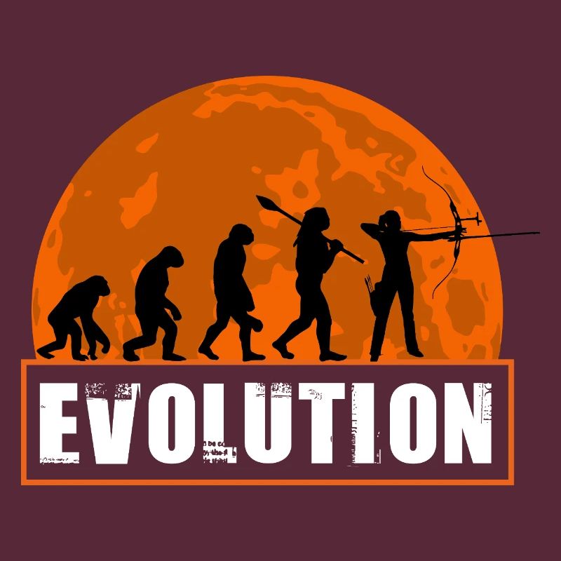 Archy Evolution Hunter Silhouette Rétro Vintage