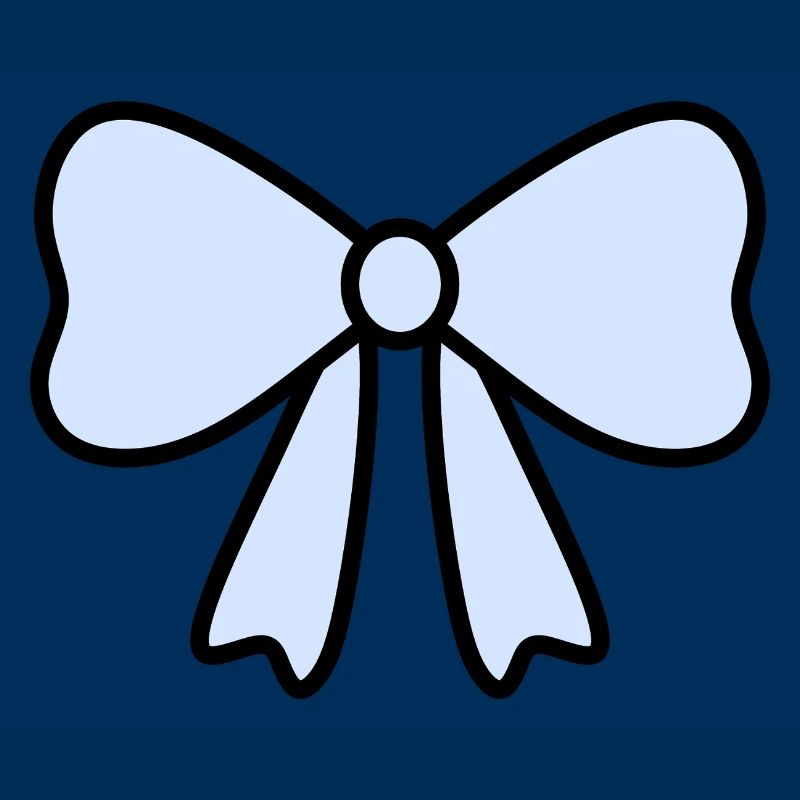 Delicate Light Blue Bow Design
