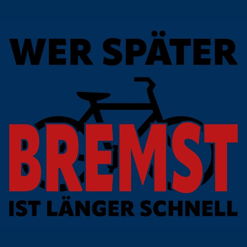 Si tu freines plus tard, tu es plus rapide et plus longtemps - vélo