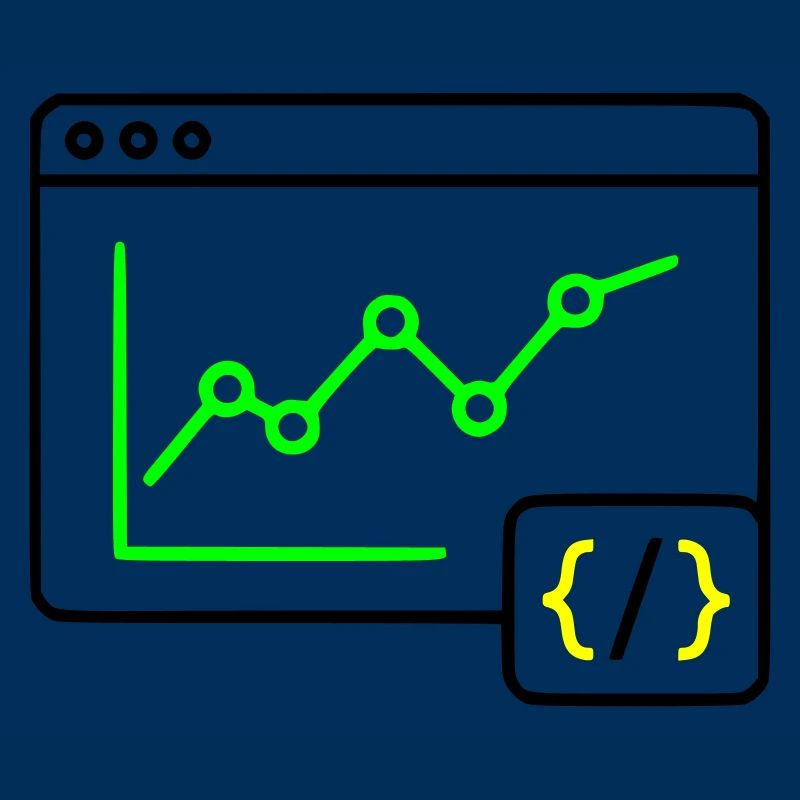 Web Analyse Chart Coding Browser Vektor