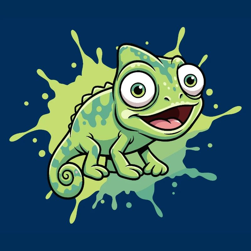Joyeuse éclaboussure caméléon
