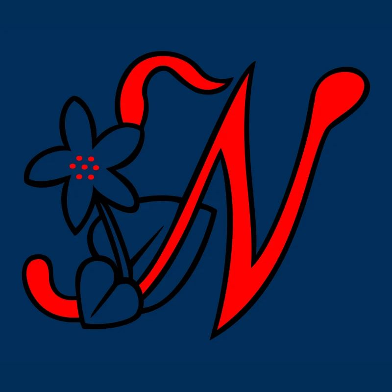 Buchstabe, Initiale, Blume